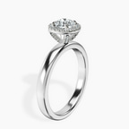 18kt White Gold Anna Hidden Accents Halo Lab Diamond Ring standing product image one