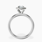 18kt White Gold Anna Hidden Accents Halo Lab Diamond Ring side right image one
