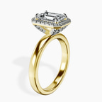 18ct Yellow Gold Anna Hidden Accents Halo Lab Diamond Ring standing product image one