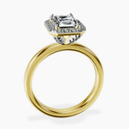 18ct Yellow Gold Anna Hidden Accents Halo Lab Diamond Ring side right image one