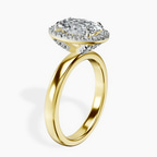 9ct Yellow Gold Anna Hidden Accents Halo Lab Diamond Ring standing product image one