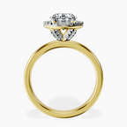 2.06 ct. oval Anna Halo Ring in 14kt yellow gold side right image one