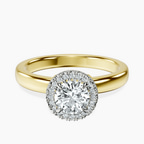 18kt Yellow Gold Anna Hidden Accents Halo Lab Diamond Ring front image