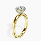 18kt Yellow Gold Anna Hidden Accents Halo Lab Diamond Ring standing product image one