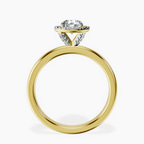 18kt Yellow Gold Anna Hidden Accents Halo Lab Diamond Ring side right image one
