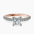 18kt Rose Gold Serena Eternity Lab Diamond Ring front image