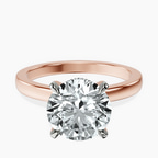10kt Rose Gold Mystic Secret Halo Lab Diamond Ring front image