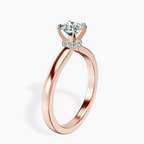 18kt Rose Gold Mystic Secret Halo Lab Diamond Ring standing product image one