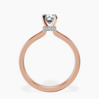 18kt Rose Gold Mystic Secret Halo Lab Diamond Ring side right image one