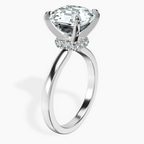 Platinum Mystic Secret Halo Lab Diamond Ring standing product image one