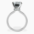 Platinum Mystic Secret Halo Lab Diamond Ring side right image one