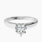 Platinum Mystic Secret Halo Lab Diamond Ring front image