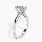 1.05 ct. oval Mystic Secret Halo Ring in 10kt white gold standing product image one