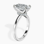 3.14 ct. oval Mystic Secret Halo Ring in platinum standing product image one