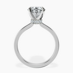 3.14 ct. oval Mystic Secret Halo Ring in platinum side right image one
