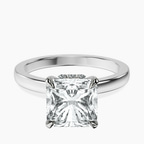Platinum Mystic Secret Halo Lab Diamond Ring front image