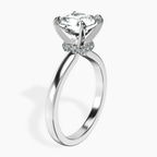 Platinum Mystic Secret Halo Lab Diamond Ring standing product image one