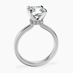Platinum Mystic Secret Halo Lab Diamond Ring side right image one