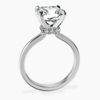Platinum Mystic Secret Halo Lab Diamond Ring side right image one