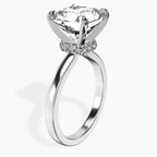 Platinum Mystic Secret Halo Lab Diamond Ring standing product image one