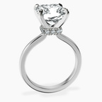 Platinum Mystic Secret Halo Lab Diamond Ring side right image one