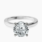 Platinum Mystic Secret Halo Lab Diamond Ring front image
