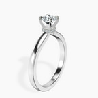 Platinum Mystic Secret Halo Lab Diamond Ring standing product image one