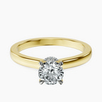 18kt Yellow Gold Mystic Secret Halo Lab Diamond Ring front image