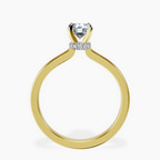 18kt Yellow Gold Mystic Secret Halo Lab Diamond Ring side right image one