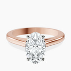 14kt Rose Gold Siran Secret Halo Lab Diamond Ring front image