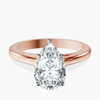 14kt Rose Gold Siran Secret Halo Lab Diamond Ring front image
