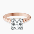 14kt Rose Gold Siran Secret Halo Lab Diamond Ring front image