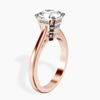 14kt Rose Gold Siran Secret Halo Lab Diamond Ring standing product image one