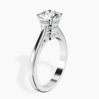 9ct White Gold Siran Secret Halo Lab Diamond Ring standing product image one