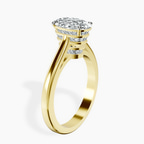 3.08 ct. oval Siran Halo Ring in 18kt yellow gold standing product image one