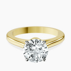 18kt Yellow Gold Siran Secret Halo Lab Diamond Ring front image