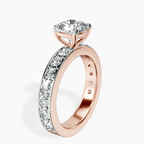 18ct Rose Gold Adele Side Stone Lab Diamond Ring standing product image one