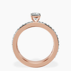 14kt Rose Gold Adele Side Stone Lab Diamond Ring side right image one