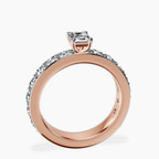 14kt Rose Gold Adele Side Stone Lab Diamond Ring side right image one