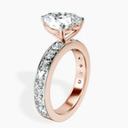 10kt Rose Gold Adele Side Stone Lab Diamond Ring standing product image one