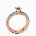 14kt Rose Gold Adele Side Stone Lab Diamond Ring side right image one