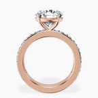 14kt Rose Gold Adele Side Stone Lab Diamond Ring side right image one