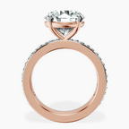 14kt Rose Gold Adele Side Stone Lab Diamond Ring side right image one