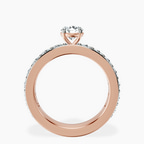 10kt Rose Gold Adele Side Stone Lab Diamond Ring side right image one