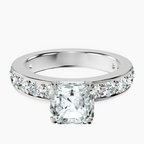 14ct White Gold Adele Side Stone Lab Diamond Ring front image