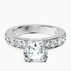 18kt White Gold Adele Side Stone Lab Diamond Ring front image
