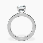 18kt White Gold Adele Side Stone Lab Diamond Ring side right image one