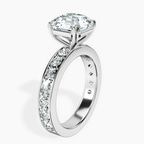 18kt White Gold Adele Side Stone Lab Diamond Ring standing product image one