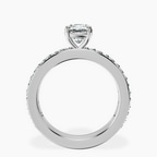 18kt White Gold Adele Side Stone Lab Diamond Ring side right image one