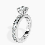 14ct White Gold Adele Side Stone Lab Diamond Ring standing product image one